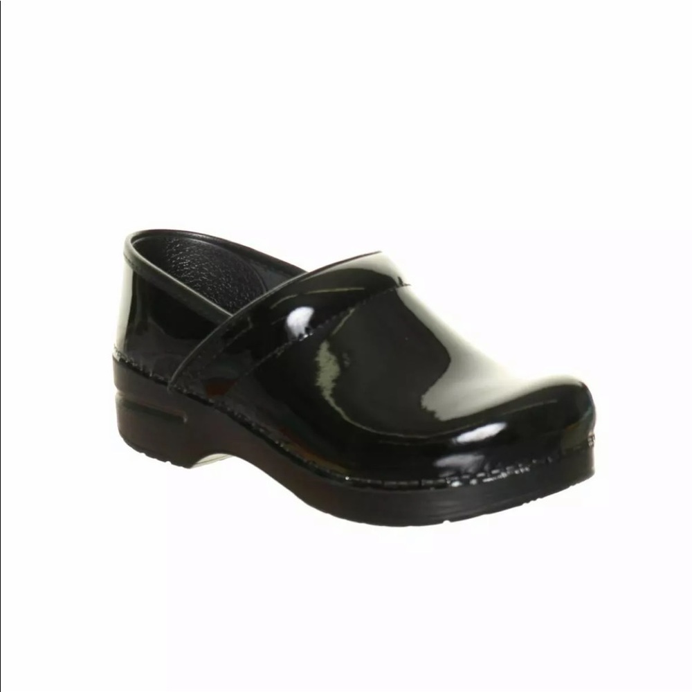 Dansko Professional Glossy Black Work Clogs